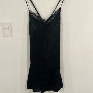 Black slip dress